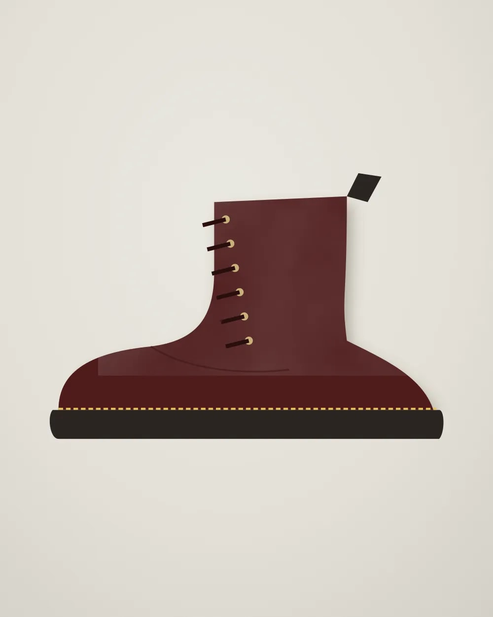 Dr. Martens 1460 səkkiz deşikli dəri çəkmə — Ön tərəf